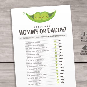 Babyshowerspel - afdrukbare kaarten.