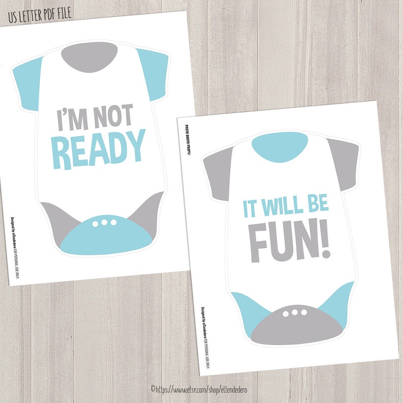 Funny Baby Shower Photo Booth Props. Blue Elephant Photo Props Etsy