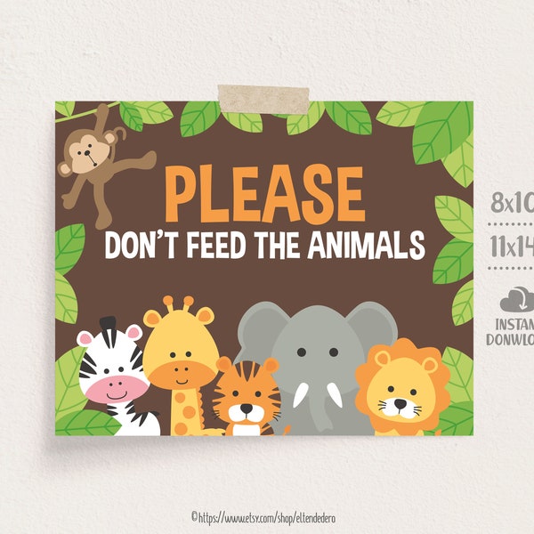 Please Don’t Feed the Animals Sign - Etsy