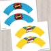 Superhero Cupcake Wrappers. Printable Cupcake Wraps. Gender Neutral ...