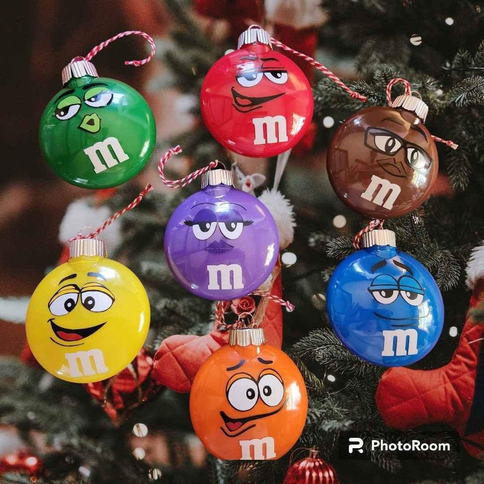 M & M Character Christmas Ornaments - Etsy