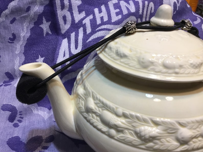 Large Teapot Lid Holder & Drip Catcher black Perfect for Etsy