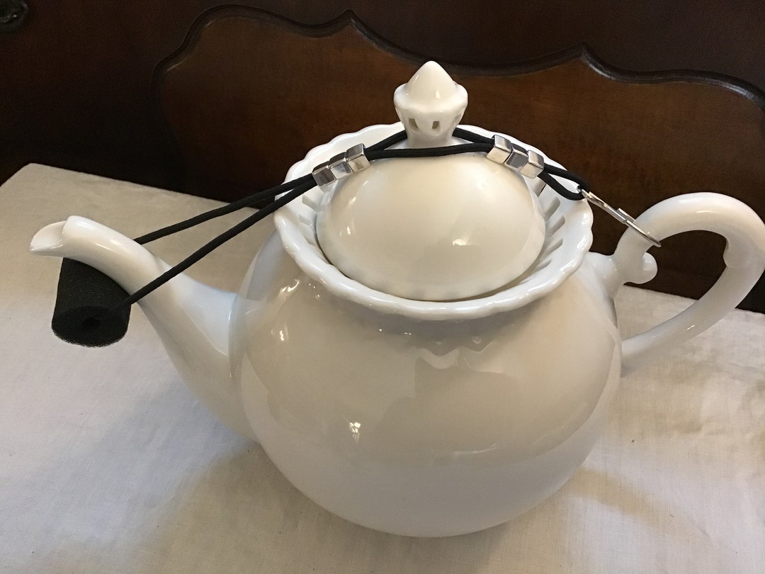 Large Teapot Lid Holder & Drip Catcher black, Perfect for Afternoon Tea