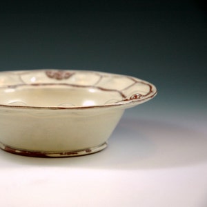 Hand trown pottery small bowl vanilla colored. Perfect for teacher gift. image 2