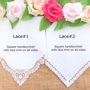 Mother of the Bride Handkerchief. Custom Handkerchief. Embroidered Handkerchief. Embroidered gift . Personalized Handkerchief. Cotton Hankie image 3