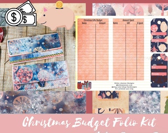 Christmas Budget Printable Folio Kit / Junk Journal Gift Budget Kit / Shopping Budget  Printables / Dave Ramsey Inspired Budget Ideas