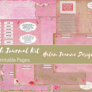 Faith Journaling Pages / Prayer Journal Printables / Junk Journal Page Kit / Vintage Style Faith Junk Journal Pages / Faith Printables