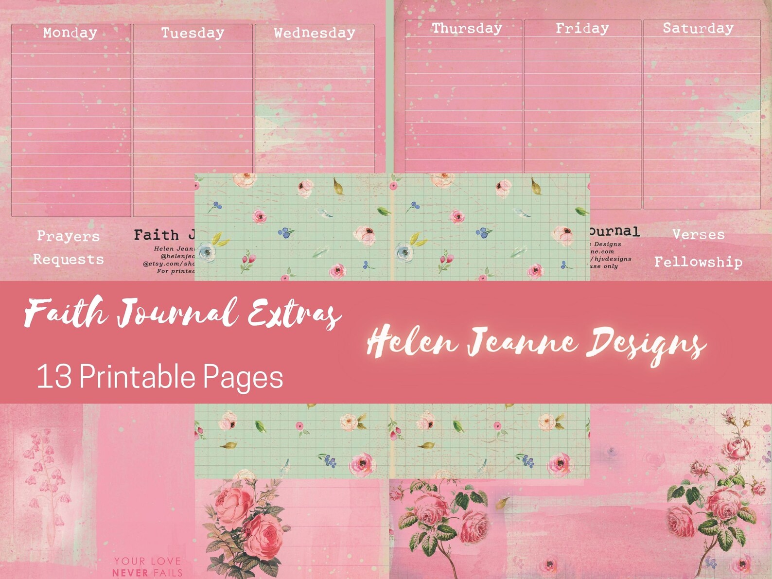 Faith Journaling Page Extras / Prayer Journal Printables / - Etsy
