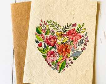 Whimsical Floral Notecards Printed On Flower Seed Paper!  Cards That Grow!