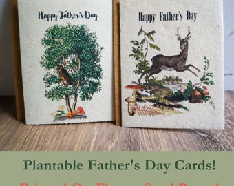 Father's Day Plantable Flower Seed Card, Your Choice Card Or Bundle, Eco Friendly Cards, Flower Seed Paper,  Eco Friendly Sleeve, Gift Set