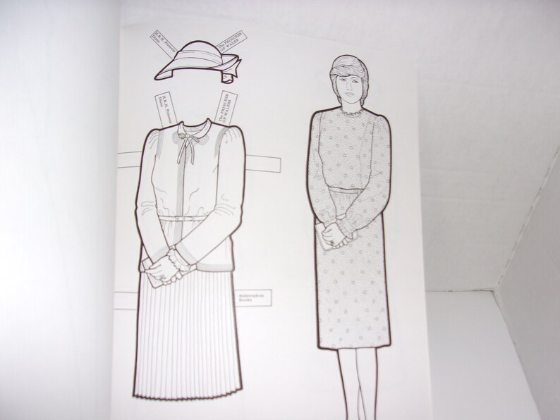 Royal Family Paper Dolls / Coloring Book. Queen Elizabeth Etsy