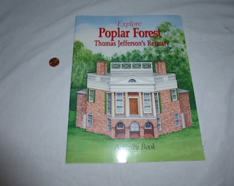 Poplar Forest Activity Book Thomas Jefferson Retreat Home; Colonial Virginia,  Early American  Presidential History. Patriotic.
