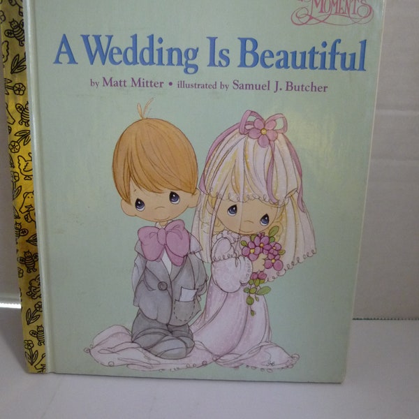 A Wedding is Beautiful Precious Moments Little Golden Book; Gift for Flower Girl,  Childrens Wedding Table; Learn About Wedding; For Bride