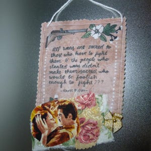 Rhett And Scarlett Door Knob Hanger / Ornament Civil War Quote
