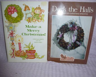 2 Current Craft Books - Deck the Halls, Make it A Merry Christmas; Kid's Crafts, Yule Decorations, Nature Crafts, Handmade Gifts