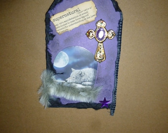 Barnabas Collins / Werewolf Hanging Ornament, Halloween Decor, Gothic Soap Opera, Dark Shadows, Haunted, Horror