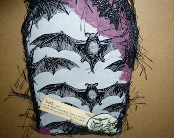 Barnabas Collins Ornament. Vampire Bat,   Mixed Media Hanging Halloween Decoration;  Dark Shadows Halloween Decoration, Gothic