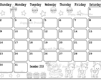 bujo 2018 printable etsy