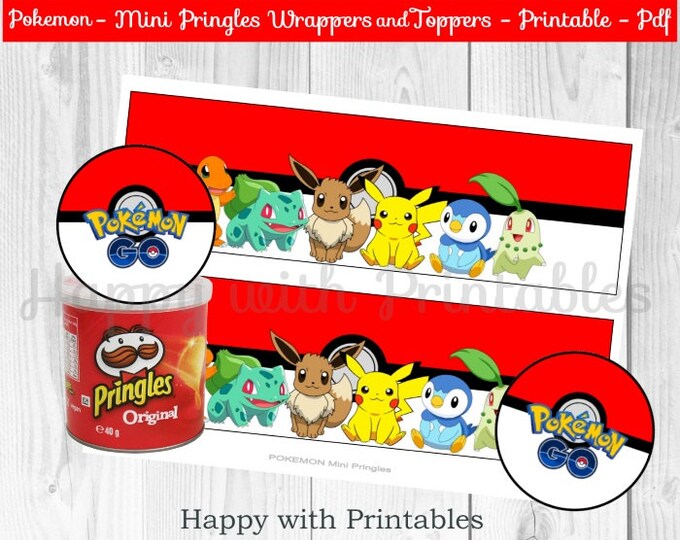Pokemon GO Mini Pringles Wrappers Pokemon Wrappers Pokemon GO Pringles ...