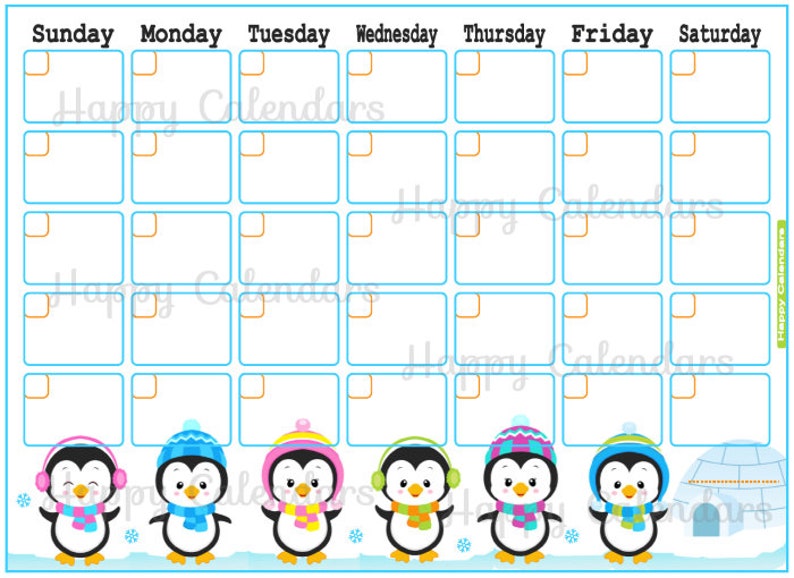 Cute Printable Monthly Calendar Customize And Print