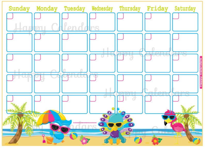 Cute Blank Calendar Templates Blank Monthly Calendar