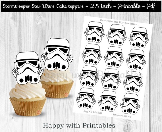 stormtrooper cupcake toppers