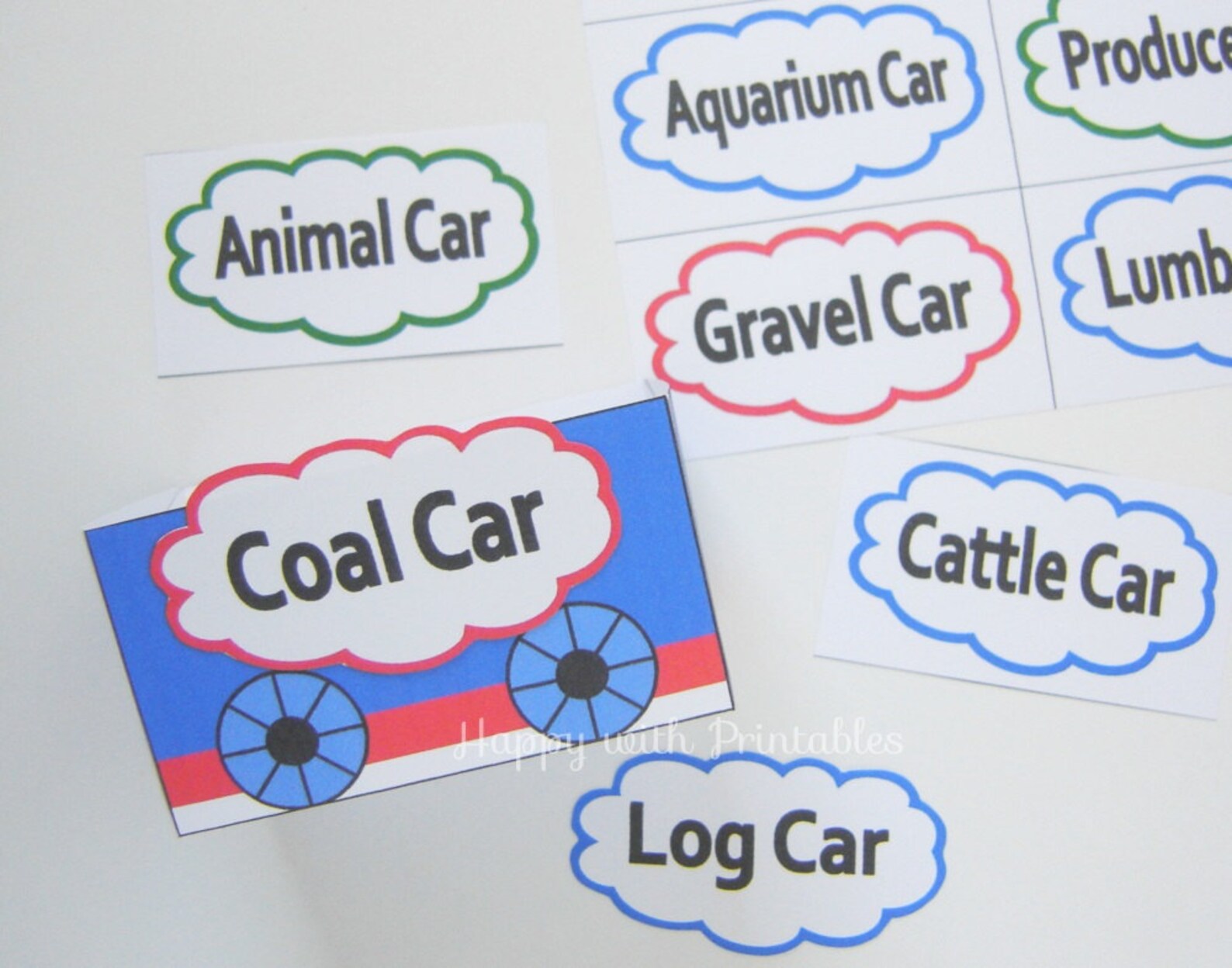Printable Train Carts Traincarts Train Coal Car Includes - Etsy