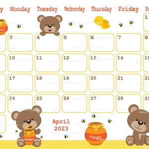 2023 Calendar Printables 2023 Monthly Planners Cute - Etsy Canada