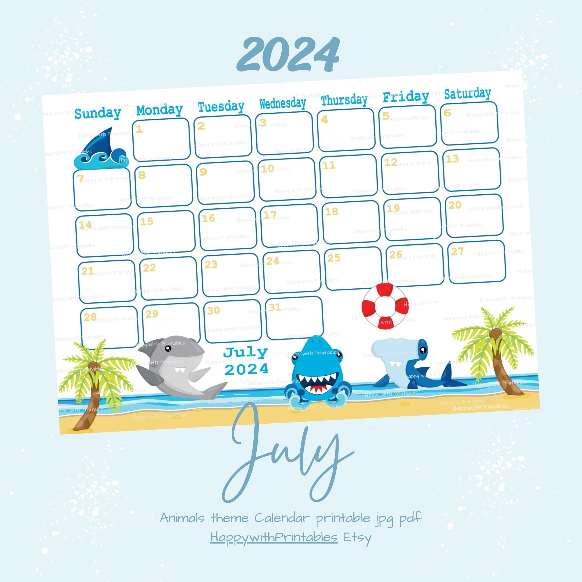 july-calendar-printable-2024-july-planner-calendar-july-planner-animals-theme-planner-sharks-beach-download-monthly-pdf-jpg-etsy