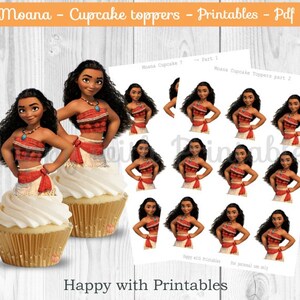 Moana Cupcake Toppers Moana Cake Toppers Moana Party Etsy Moana Cupcake Toppers Moana Cake Toppers Moana Party Etsy