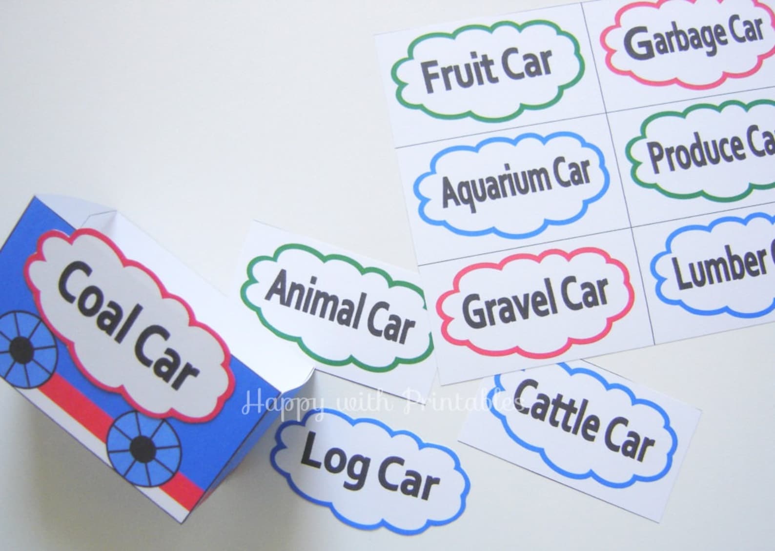 Printable Train Carts Traincarts Train Coal Car Includes - Etsy