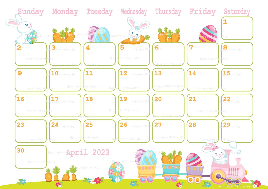 April 2023 Calendar printable 2023 April Planner monthly Etsy España