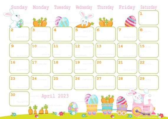 April 2023 Calendar Printable 2023 April Planner Monthly - Etsy Norway