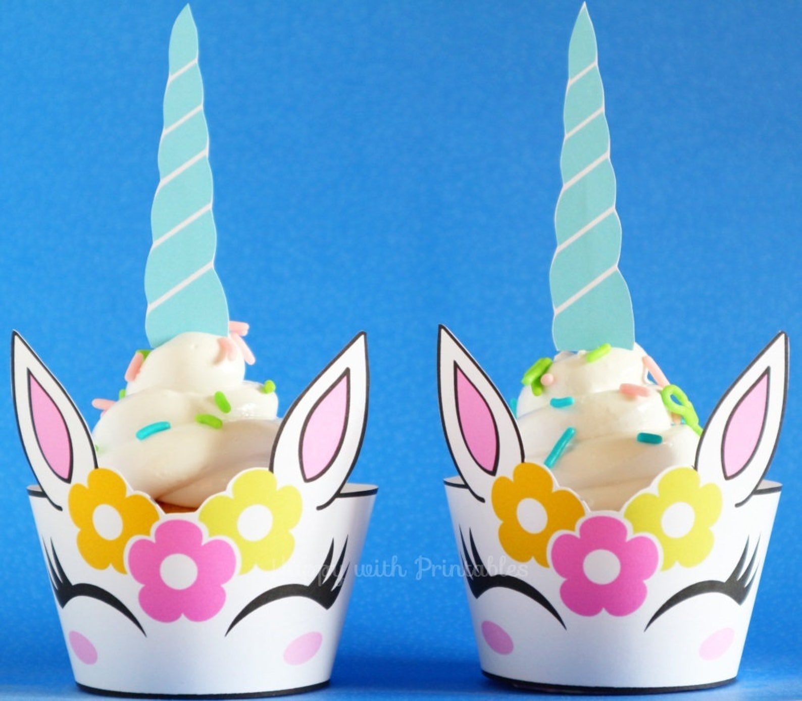 Unicorn Cupcake wrappers Unicorn wrappers Unicorn Cupcakes | Etsy