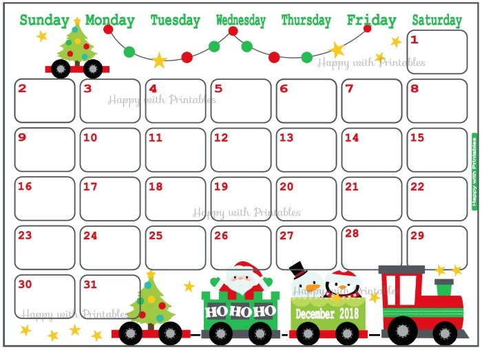 50 off calendar december 2018 christmas planner printable etsy