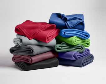 Personalized Fleece Sweatshirt Blanket: Embroidered Monogram Throw
