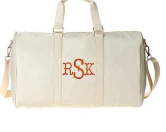 Monogrammed Nylon Duffel Bag | Overnight Duffel Bag | Personalized Bridesmaid Duffel Bag | Carry On Bag | Women Duffle Bag | Duffel Bag