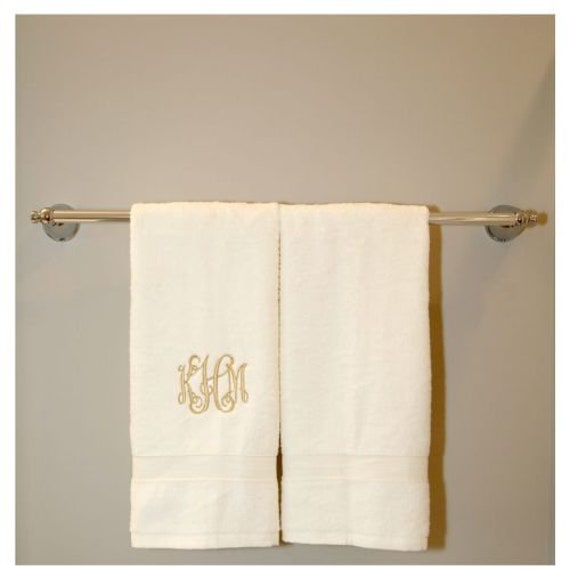 Monogrammed Luxury Cotton Hand Towels set of 2 Personalized Etsy