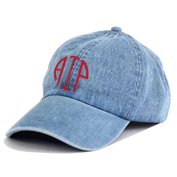 monogram denim hat