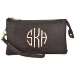 Black Monogrammable Clutch, Crossbody, monogram, Personalized, Wallet, purse, monogrammed,  Bridesmaid Gift