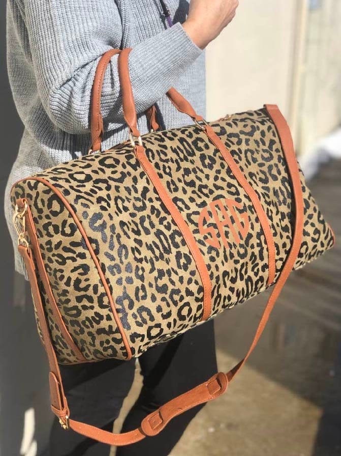 Leopard Print Weekend Travel Bag  Animal Print Bag – The Artisan & Company