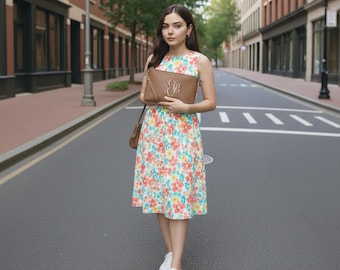 Monogrammed Vegan Leather Crossbody Purse: Personalized Embroidered Bag