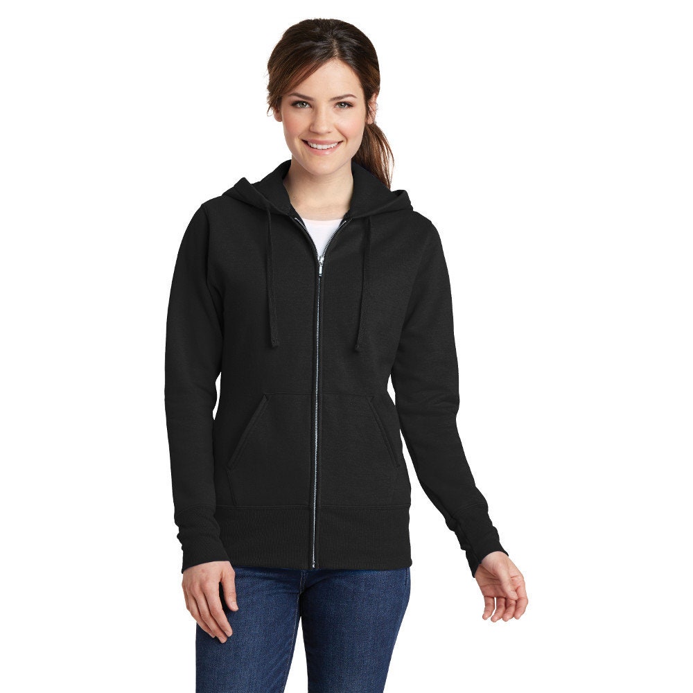 Monogrammed Women's Fleece Full-zip Hooded Sweatshirt - Etsy