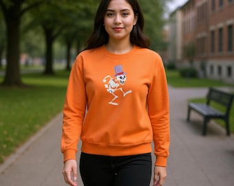 Sceleton Halloween Embroidered Crewneck Sweatshirt |Unisex  Gift | Halloween Crewneck