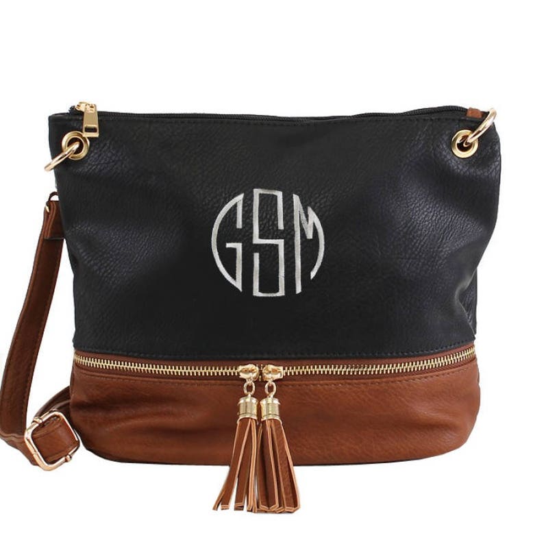 monogrammed crossbody purse