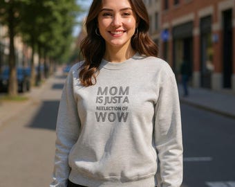 Mom  Reflection Embroidered Crewneck Sweatshirt | Mother's Day Gift | Mama Crewneck | New Mom Gift | Gift for Mom