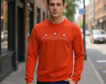 Embroidered Spider Web Halloween Crewneck Sweatshirt: Unisex Gift