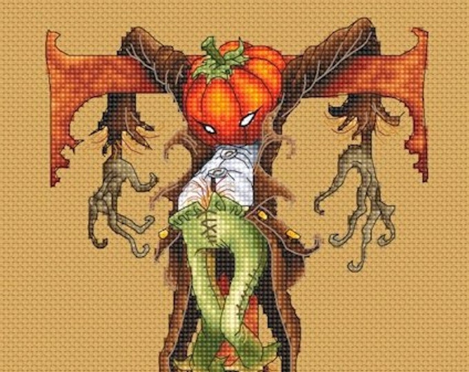 Cross Stitch Chart Trick or Treat Halloween by Pascal Moguerou Fantasy Art