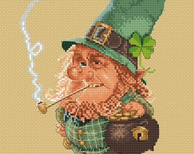 Cross Stitch Chart Leprechaun - Art of Jean-Baptiste Monge