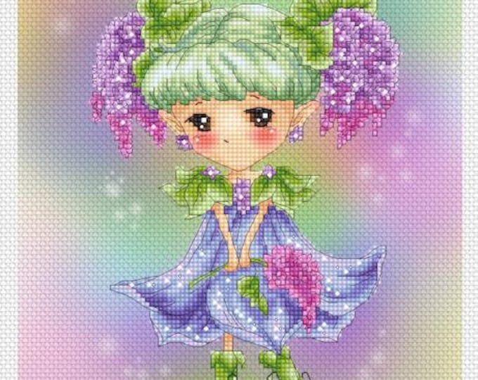 Lilac Sprite Mitzi Sato-Wiuff - Cross stitch Chart Pattern